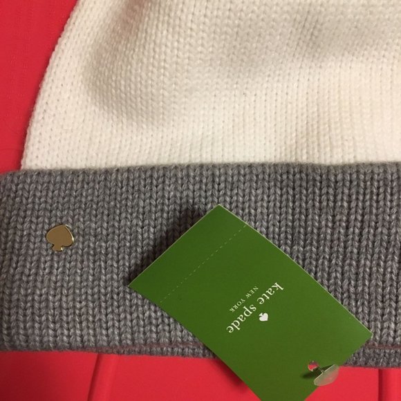 kate spade beanie heather grey NWT - Picture 3 of 3